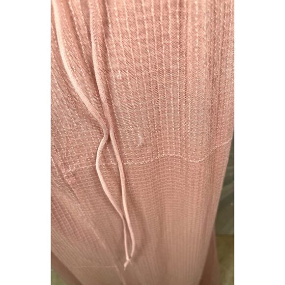 Mac Duggal Sequined Ruffled Cutout Lace Up Rose Pink Maxi Gown Sz 8 - Picture 12 of 14